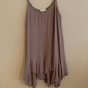 Entro Beige/Taupe Spaghetti Strap Dress